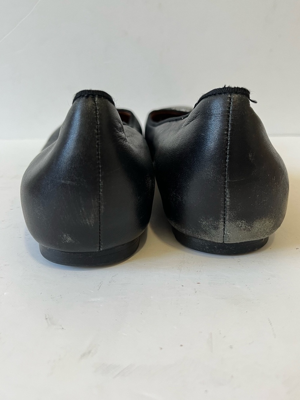 Coach Black Leather Ballet Flats Size 10 - Picture 3 of 10
